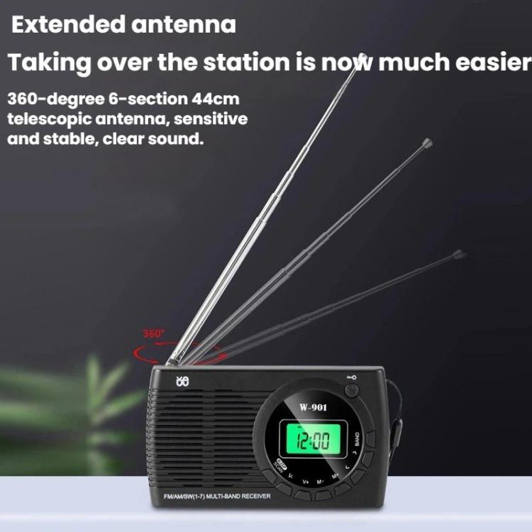 Radio stereo FM/AM/SW con display LCD e orologio