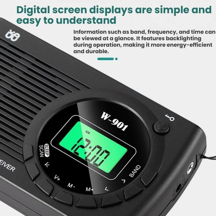 Radio stereo FM/AM/SW con display LCD e orologio