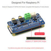 Scheda audio DA7212 I2S per Raspberry Pi, codifica/decodifica stereo, Waveshare 34213