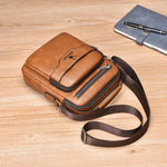 WEIXIER D1107 Borsa a tracolla verticale da uomo in pelle PU