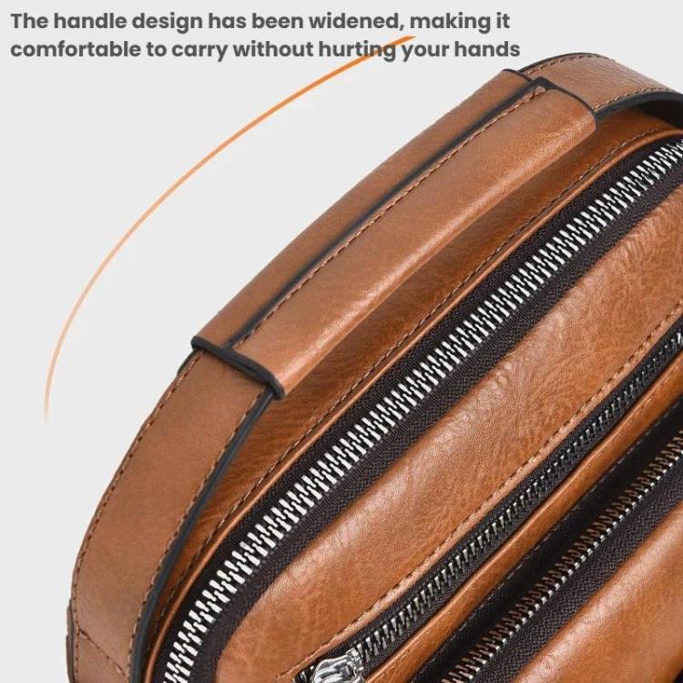WEIXIER D1107 Borsa a tracolla verticale da uomo in pelle PU