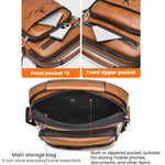 WEIXIER D1107 Borsa a tracolla verticale da uomo in pelle PU