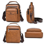 WEIXIER D1107 Borsa a tracolla verticale da uomo in pelle PU