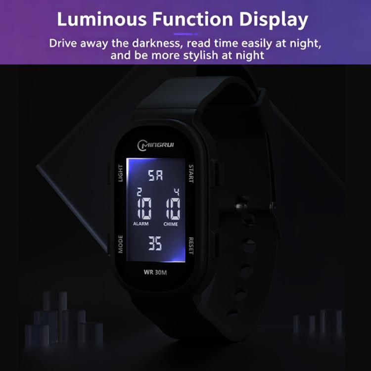 Orologio sportivo digitale per bambini MINGRUI, impermeabile fino a 30 metri, cinturino sottile per fitness, per ragazzi e ragazze, con retroilluminazione a LED, sveglia e calendario.