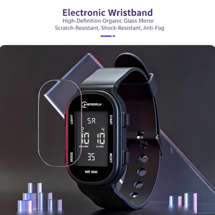 Orologio sportivo digitale per bambini MINGRUI, impermeabile fino a 30 metri, cinturino sottile per fitness, per ragazzi e ragazze, con retroilluminazione a LED, sveglia e calendario.