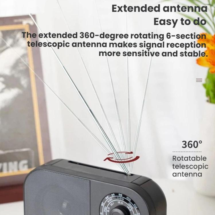 Radio portatile tribanda FM AM SW con antenna 360°