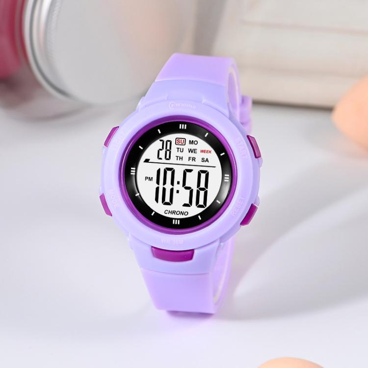 Orologio sportivo digitale MINGRUI per bambini e bambine, impermeabile fino a 30 metri, con retroilluminazione a LED, sveglia, cronometro e calendario.