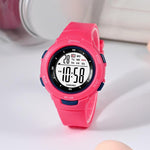 Orologio sportivo digitale MINGRUI per bambini e bambine, impermeabile fino a 30 metri, con retroilluminazione a LED, sveglia, cronometro e calendario.