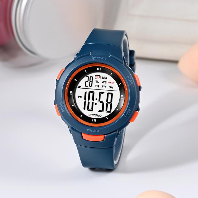 Orologio sportivo digitale MINGRUI per bambini e bambine, impermeabile fino a 30 metri, con retroilluminazione a LED, sveglia, cronometro e calendario.