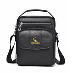 WEIXIER D1105 Borsa a tracolla da uomo, stile retrò, casual, ideale per il lavoro o per i pendolari.