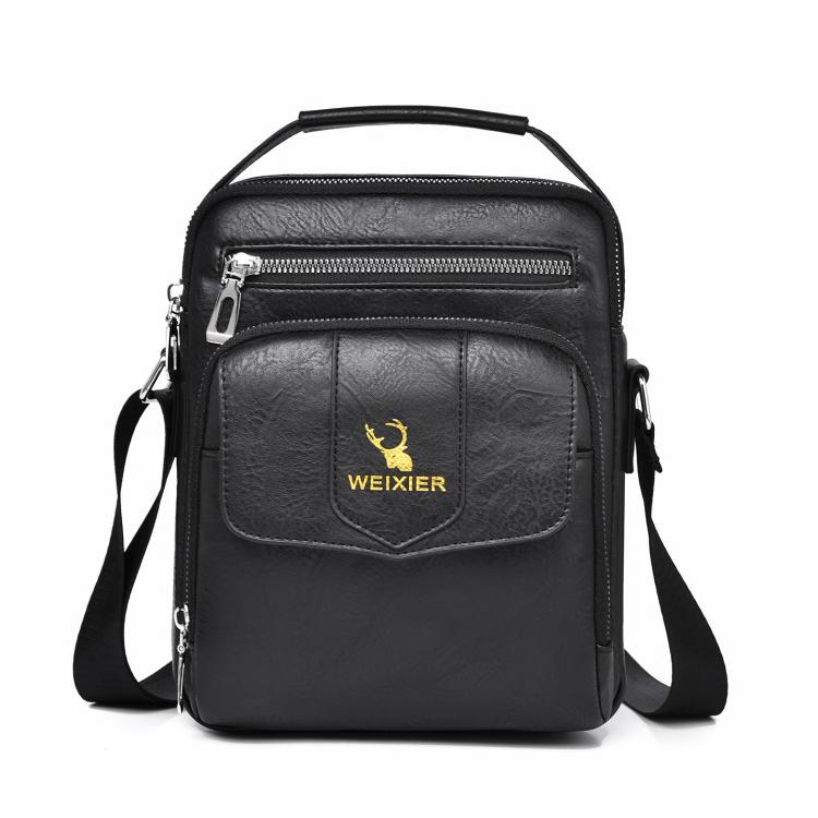 WEIXIER D1105 Borsa a tracolla da uomo, stile retrò, casual, ideale per il lavoro o per i pendolari.