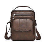 WEIXIER D1105 Borsa a tracolla da uomo, stile retrò, casual, ideale per il lavoro o per i pendolari.