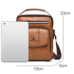 WEIXIER D1105 Borsa a tracolla da uomo, stile retrò, casual, ideale per il lavoro o per i pendolari.