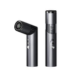 Ventilatore portatile girevole a 90 gradi con 199 velocità, batteria da 3000 mAh, ventilatore tascabile con luce LED e cordino per viaggi, attività all'aperto e trucco.