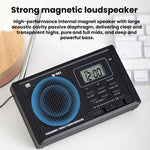 Radio digitale stereo multibanda FM/AM/SW con LCD e orologio