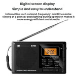 Radio digitale stereo multibanda FM/AM/SW con LCD e orologio