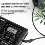 Radio digitale stereo multibanda FM/AM/SW con LCD e orologio