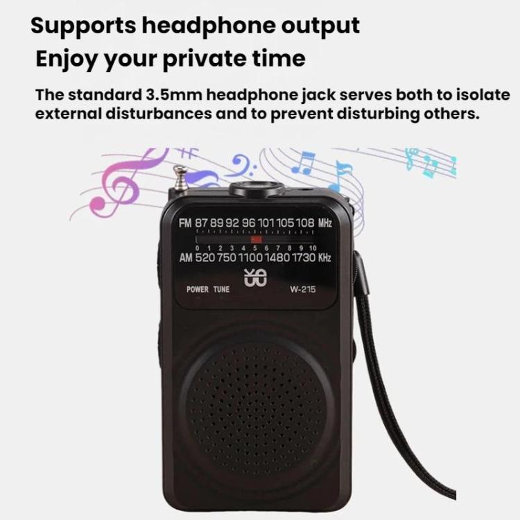 Radio portatile FM/AM con torcia LED e jack cuffie