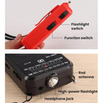Radio portatile FM/AM con torcia LED e jack cuffie