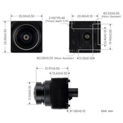 Modulo fotocamera GMSL da 2 MP, sensore di immagine di livello automobilistico, ISP integrato, obiettivo AA, grado di protezione IP67, 34019