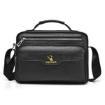 WEIXIER D1108 Borsa a tracolla da uomo stile retrò business, grande capacità, casual, impermeabile in PU.