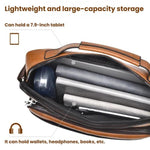 WEIXIER D1108 Borsa a tracolla da uomo stile retrò business, grande capacità, casual, impermeabile in PU.