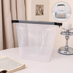 Borsa da toilette in rete EVA impermeabile, portatile, ideale per i viaggi, perfetta per bagno, palestra, piscina, per il trucco e come borsa da bagno, con chiusura a fibbia., Large Transparent Gray, Small Transparent Gray, Large Transparent White     ...