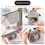 Borsa da toilette in rete EVA impermeabile, portatile, ideale per i viaggi, perfetta per bagno, palestra, piscina, per il trucco e come borsa da bagno, con chiusura a fibbia., Large Transparent Gray, Small Transparent Gray, Large Transparent White     ...