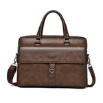 WEIXIER T665 Borsa tote da uomo vintage da lavoro, grande capacità, impermeabile, per laptop