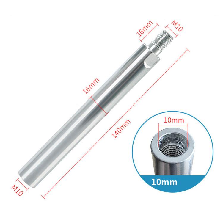 Albero di prolunga per smerigliatrice angolare da M10 a M10, per foratura, molatura e lucidatura., 4cm, 6cm, 8cm, 14cm