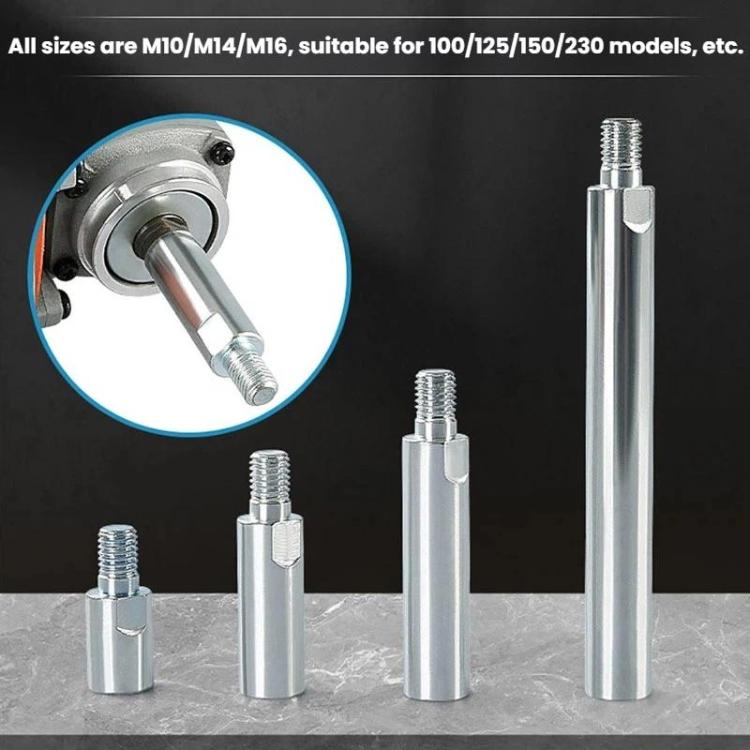 Albero di prolunga per smerigliatrice angolare da M10 a M10, per foratura, molatura e lucidatura., 4cm, 6cm, 8cm, 14cm
