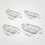 Colino espandibile da posizionare sopra il lavello, in acciaio inox 304, con cestello di scolo a maglia fine, bracci regolabili e piedini di supporto., Small, Medium, Large, Extra Large