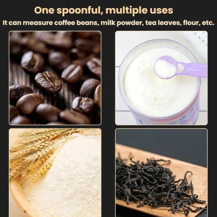 Cucchiaino da caffè ispessito in acciaio inox 304 da 15 ml con scala graduata e misurino per chicchi di caffè., 15ml