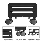 JJ-9106 PC Tower Mobile Stand Adjustable Metal Computer Host Bracket