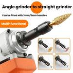 Adattatore da smerigliatrice angolare a smerigliatrice diritta, da testa lucidatrice a mandrino per smerigliatrice elettrica, 6mm, 3mm