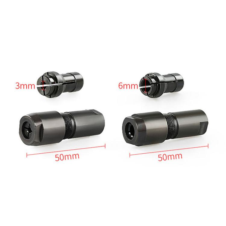 Adattatore da smerigliatrice angolare a smerigliatrice diritta, da testa lucidatrice a mandrino per smerigliatrice elettrica, 6mm, 3mm