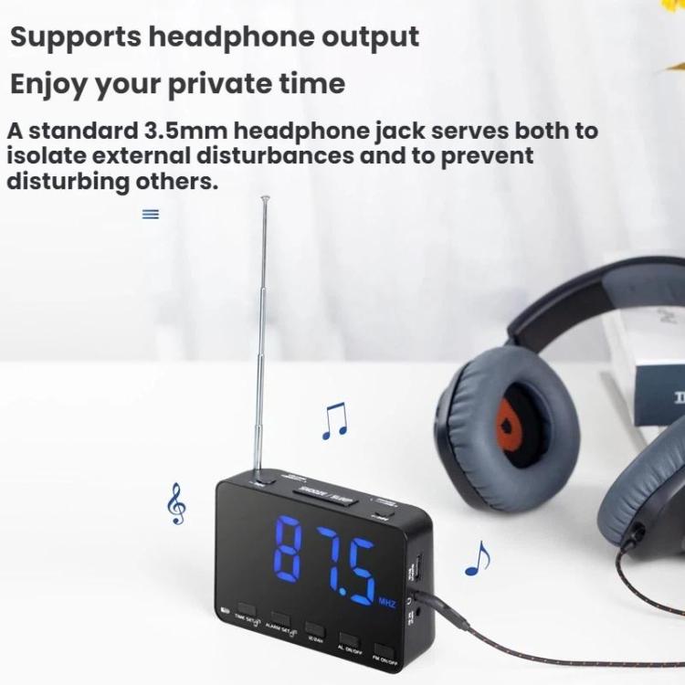 Radiosveglia digitale FM con ampio display LED