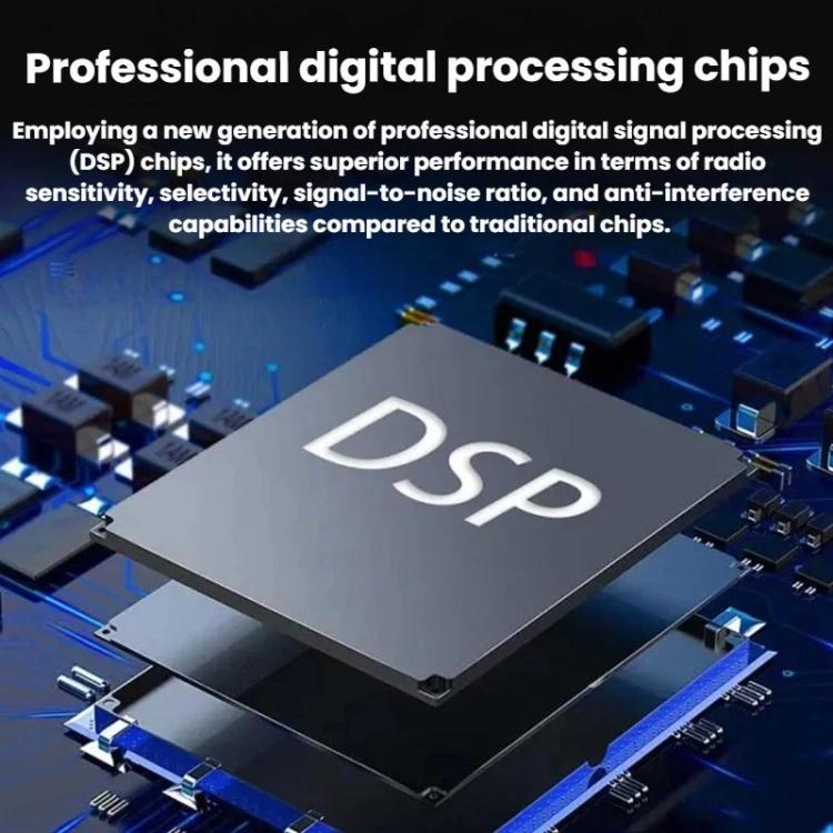 WDK Single-Band FM Digital Extra-Large Screen Display Alarm Clock Radio, For EU, For US