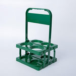 Portabottiglie pieghevole a 4 fori, contenitore portatile in plastica per bevande con maniglia, organizer pieghevole per vino, bibite e cocktail.