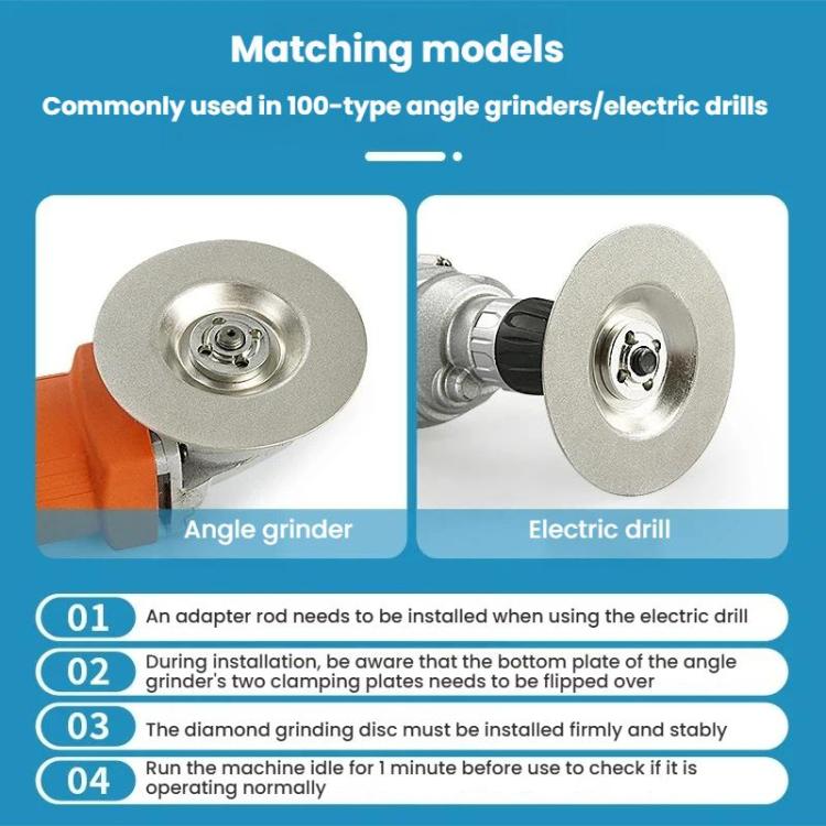 Disco abrasivo in smeriglio elettrolitico per smerigliatrice angolare, lama per mola., Coarse Grinding 400 Mesh, Fine Grinding 600 Mesh, Fine Grinding 800 Mesh