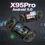 Console portatile X95 Pro con Android 9.0, schermo IPS da 3,5 pollici, lettore di giochi retrò, supporto Wi-Fi, lettore video e joystick RGB., 64G, 128G