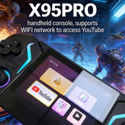Console portatile X95 Pro con Android 9.0, schermo IPS da 3,5 pollici, lettore di giochi retrò, supporto Wi-Fi, lettore video e joystick RGB., 64G, 128G