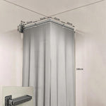 Tenda da doccia pieghevole e impermeabile per bagno, divisorio invisibile per WC, zona asciutta e zona umida., 3-Fold Grey, 4-Fold Grey, 5-Fold Grey, 3-Fold White, 4-Fold White, 5-Fold White