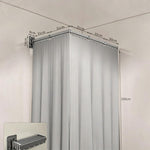 Tenda da doccia pieghevole e impermeabile per bagno, divisorio invisibile per WC, zona asciutta e zona umida., 3-Fold Grey, 4-Fold Grey, 5-Fold Grey, 3-Fold White, 4-Fold White, 5-Fold White