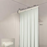 Tenda da doccia pieghevole e impermeabile per bagno, divisorio invisibile per WC, zona asciutta e zona umida., 3-Fold Grey, 4-Fold Grey, 5-Fold Grey, 3-Fold White, 4-Fold White, 5-Fold White