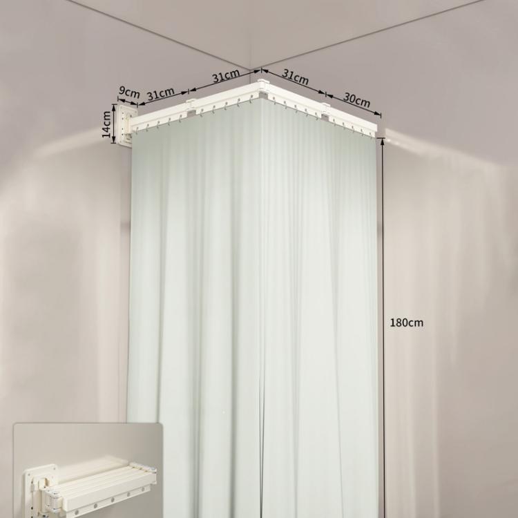 Tenda da doccia pieghevole e impermeabile per bagno, divisorio invisibile per WC, zona asciutta e zona umida., 3-Fold Grey, 4-Fold Grey, 5-Fold Grey, 3-Fold White, 4-Fold White, 5-Fold White