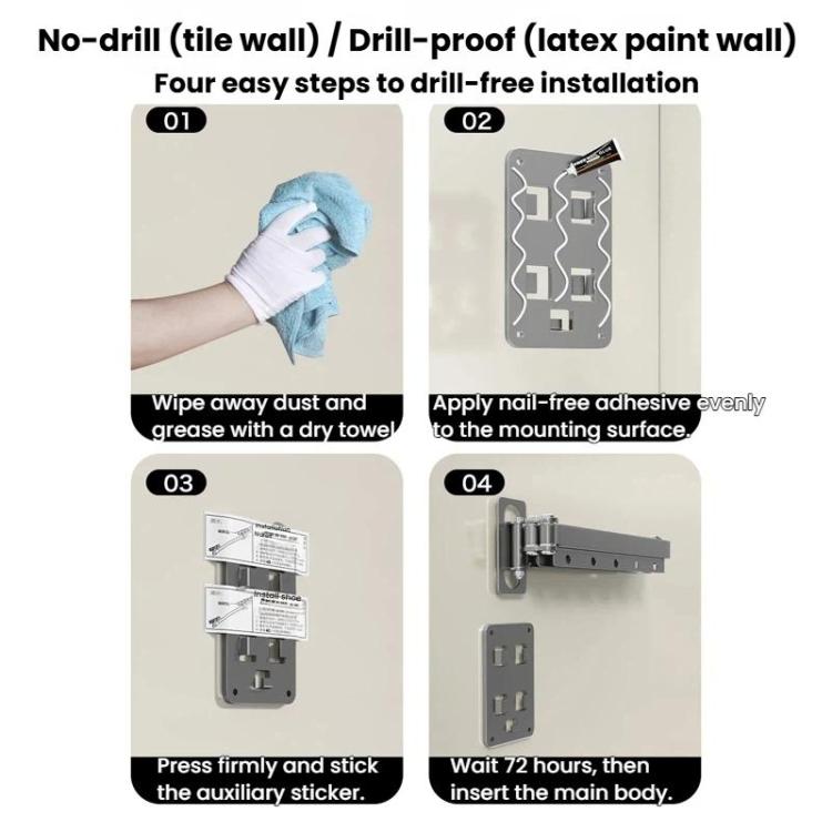 Tenda da doccia pieghevole e impermeabile per bagno, divisorio invisibile per WC, zona asciutta e zona umida., 3-Fold Grey, 4-Fold Grey, 5-Fold Grey, 3-Fold White, 4-Fold White, 5-Fold White