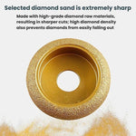 Mola abrasiva per bordi in pietra, marmo, granito, piastrelle, strumento per rifinitura e smussatura, French Edge 10mm, French Edge 15mm, French Edge 20mm, French Edge 25mm, French Edge 30mm, Rounded Edge 10mm, Rounded Edge 20mm, Rounded Edge 25mm     ...