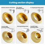 Mola abrasiva per bordi in pietra, marmo, granito, piastrelle, strumento per rifinitura e smussatura, French Edge 10mm, French Edge 15mm, French Edge 20mm, French Edge 25mm, French Edge 30mm, Rounded Edge 10mm, Rounded Edge 20mm, Rounded Edge 25mm     ...