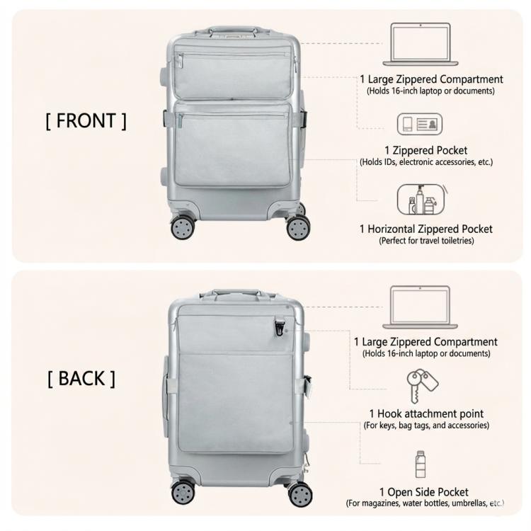 BUBM Borsa organizer multifunzionale da viaggio per laptop, custodia esterna per notebook da 16 pollici